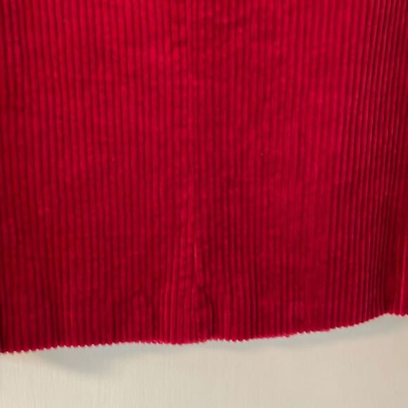 First Issue Liz Claiborne red wide wale corduroy lined one button jacket S - Picture 8 of 11